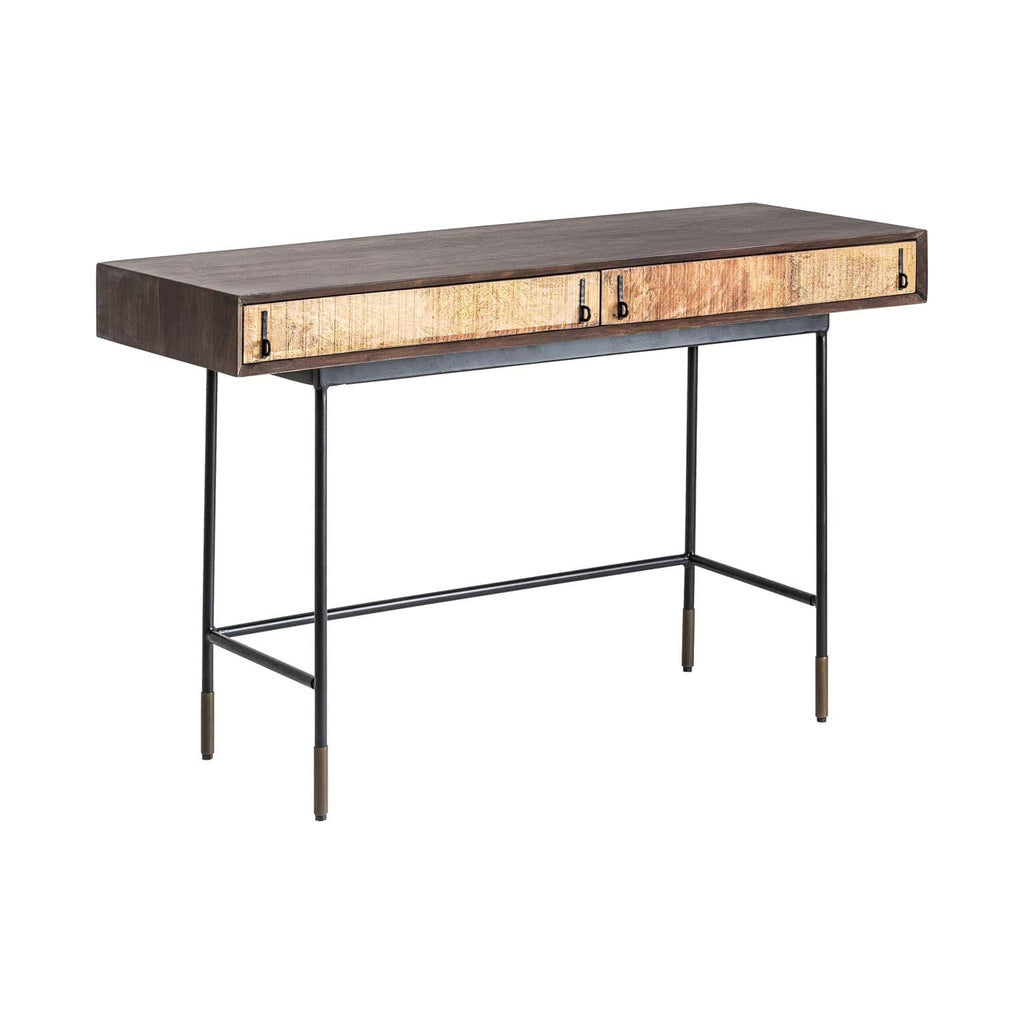 Schreibtisch aus Mangoholz mit zwei Schubladen - Maison Oudh