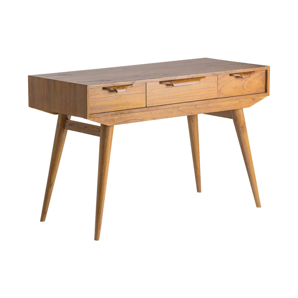 Schreibtisch aus Mindiholz mit Schubladen - Maison Oudh