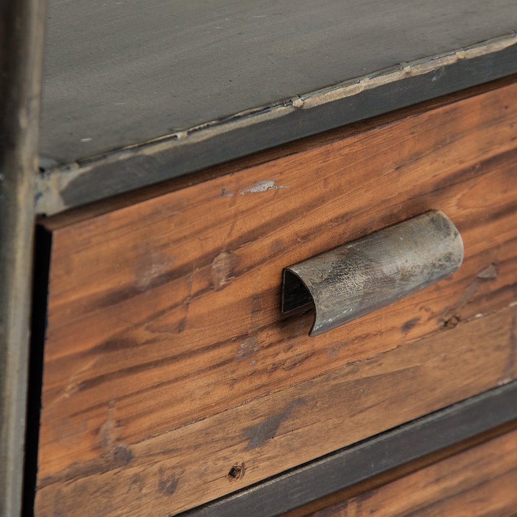 Schreibtisch mit zwei Schubladen und einer Tischplatte aus Glas - Maison Oudh