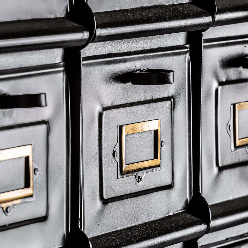 Schwarze Kommode aus Schmiedeeisen im Industrial Design - Maison Oudh