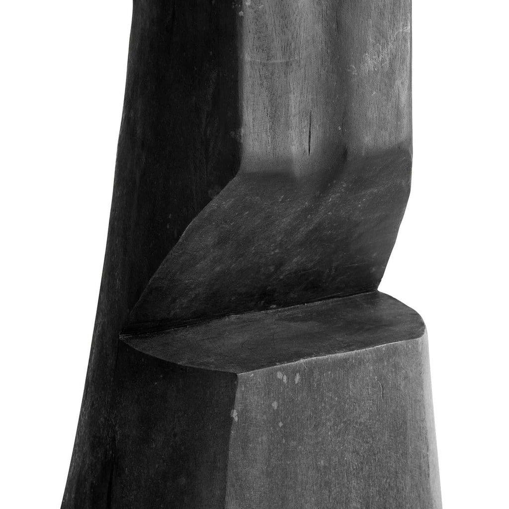 Schwarzer Barstuhl aus Suarholz - Maison Oudh