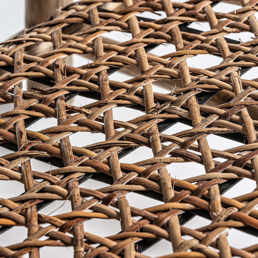 Sessel aus Teakholz kombiniert mit Rattan - Maison Oudh
