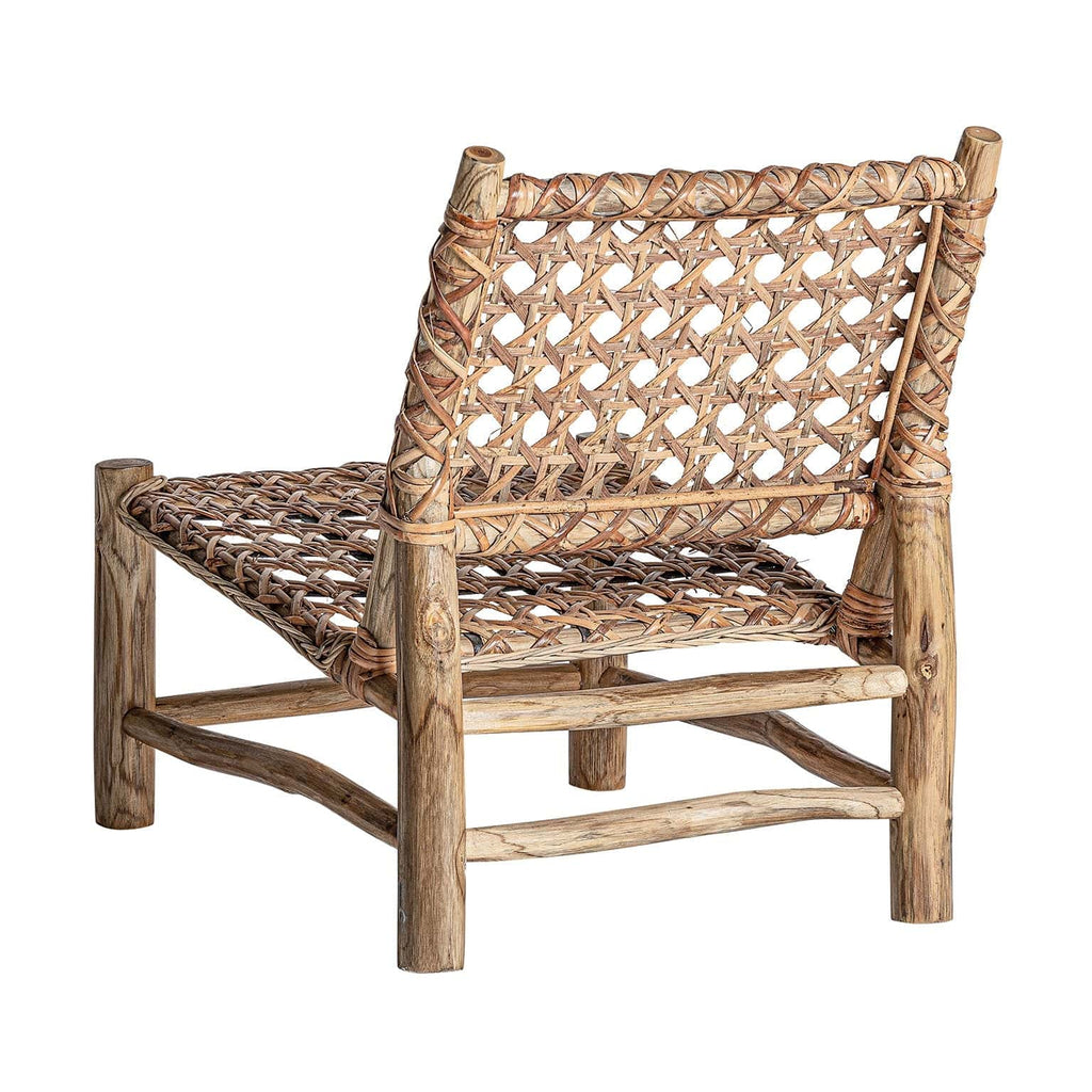 Sessel aus Teakholz kombiniert mit Rattan - Maison Oudh