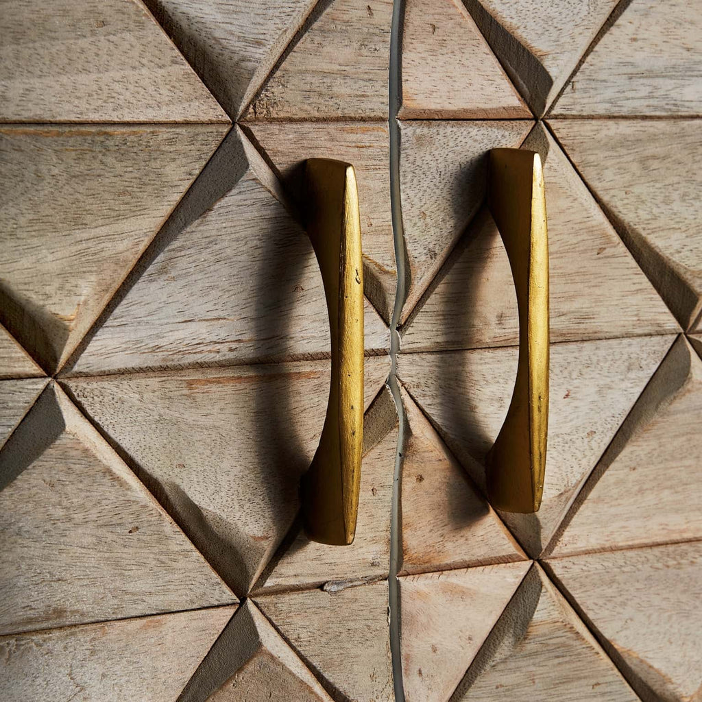 Sideboard aus Mangoholz mit goldenen Elementen - Maison Oudh