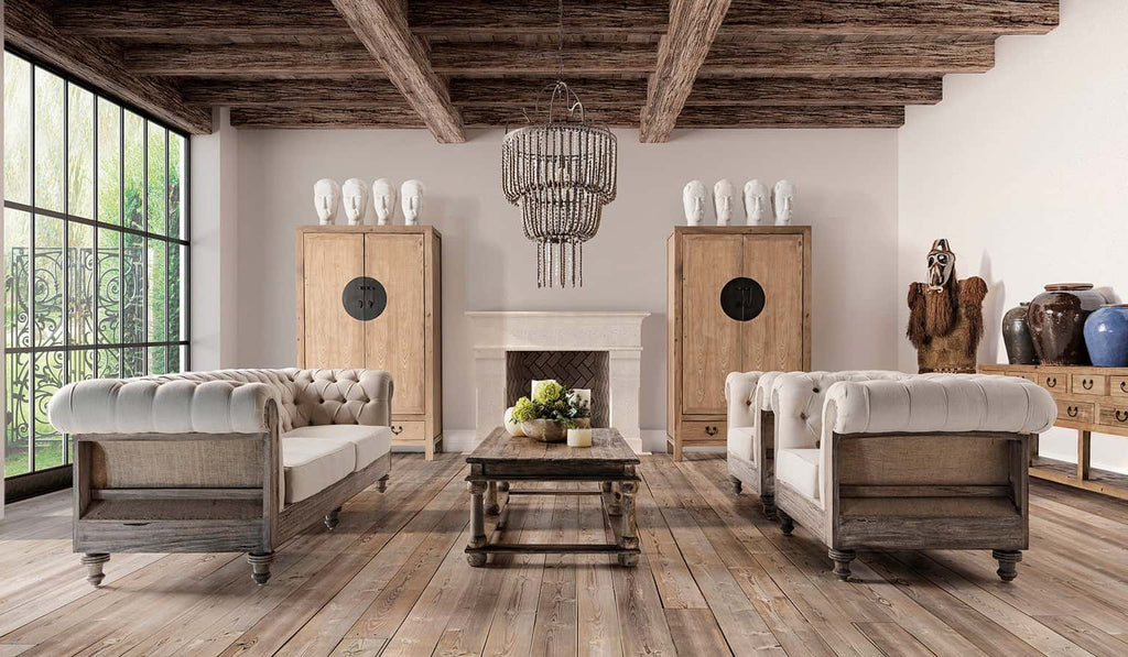 Sideboard aus recyceltem Kiefernholz mit Schubladen - Maison Oudh