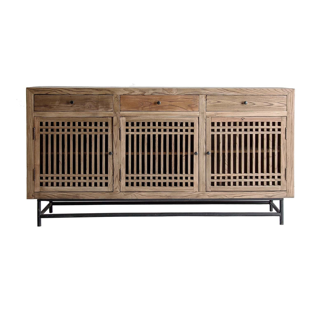 Sideboard aus Tannenholz mit einer dekorativen Front - Maison Oudh