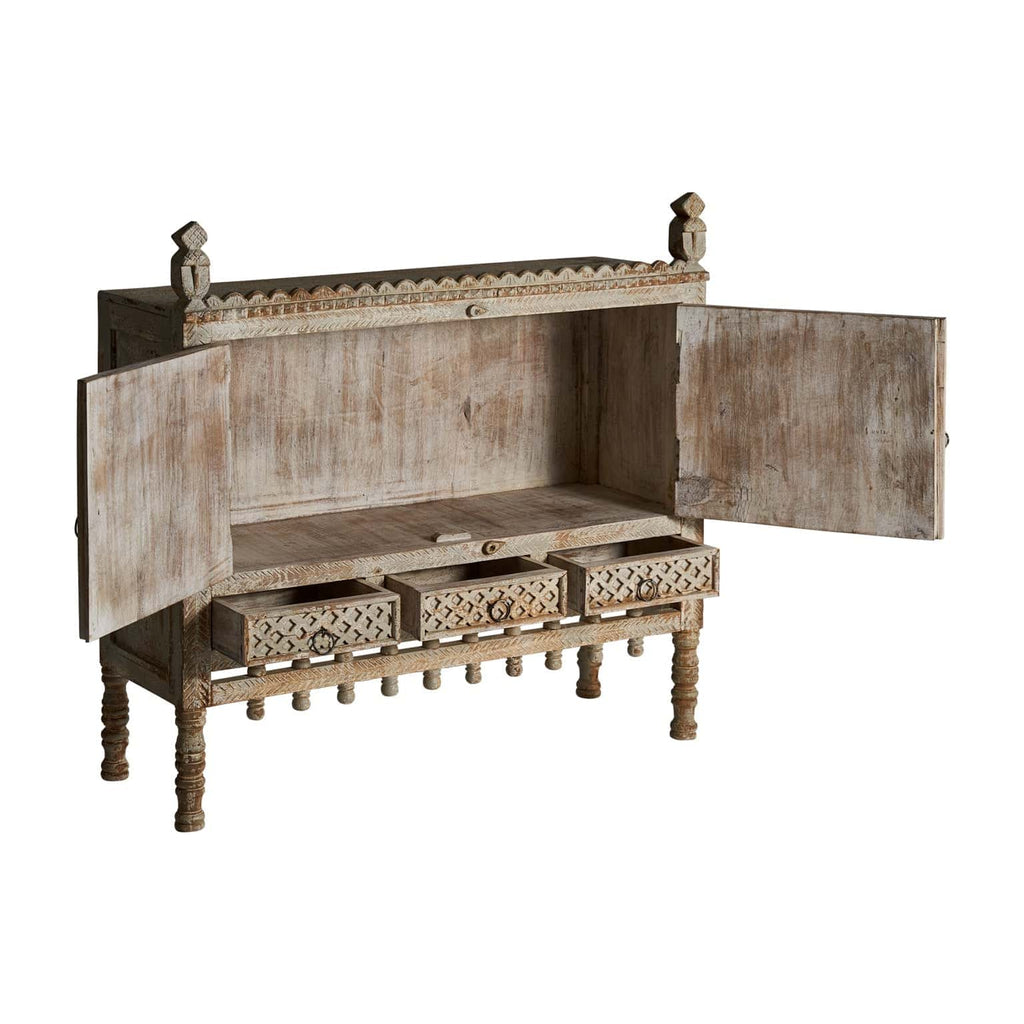 Sideboard im Oriental Stil mit Schnitzereien aus Mangoholz - Maison Oudh