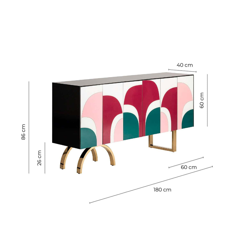 Sideboard mit geometrischen Applikationen - Maison Oudh