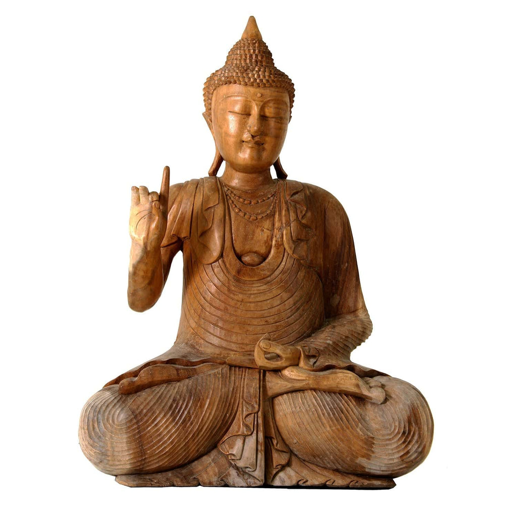 Skulptur Buddha aus Akazienholz - Maison Oudh