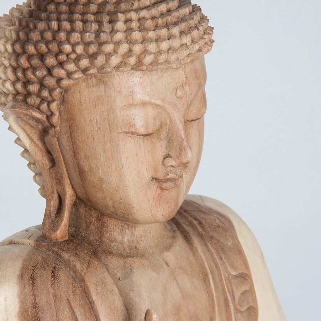 Skulptur Buddha aus Teakholz - Maison Oudh