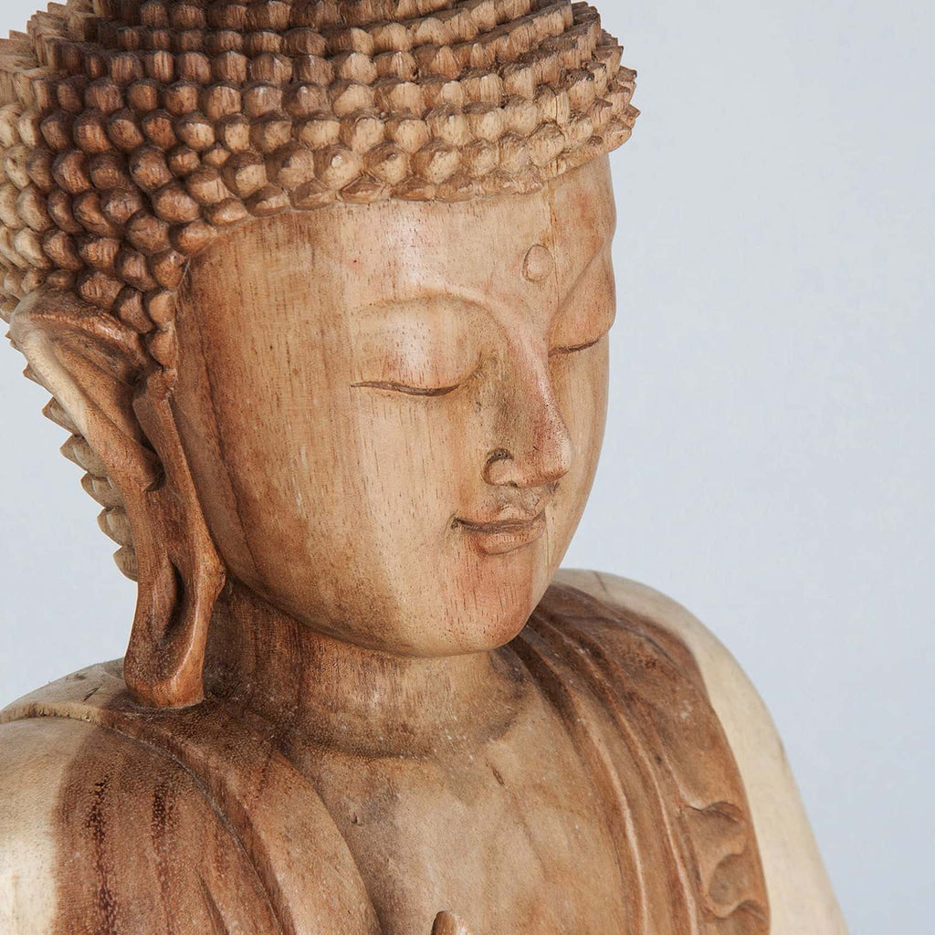 Skulptur Buddha aus Teakholz - Maison Oudh
