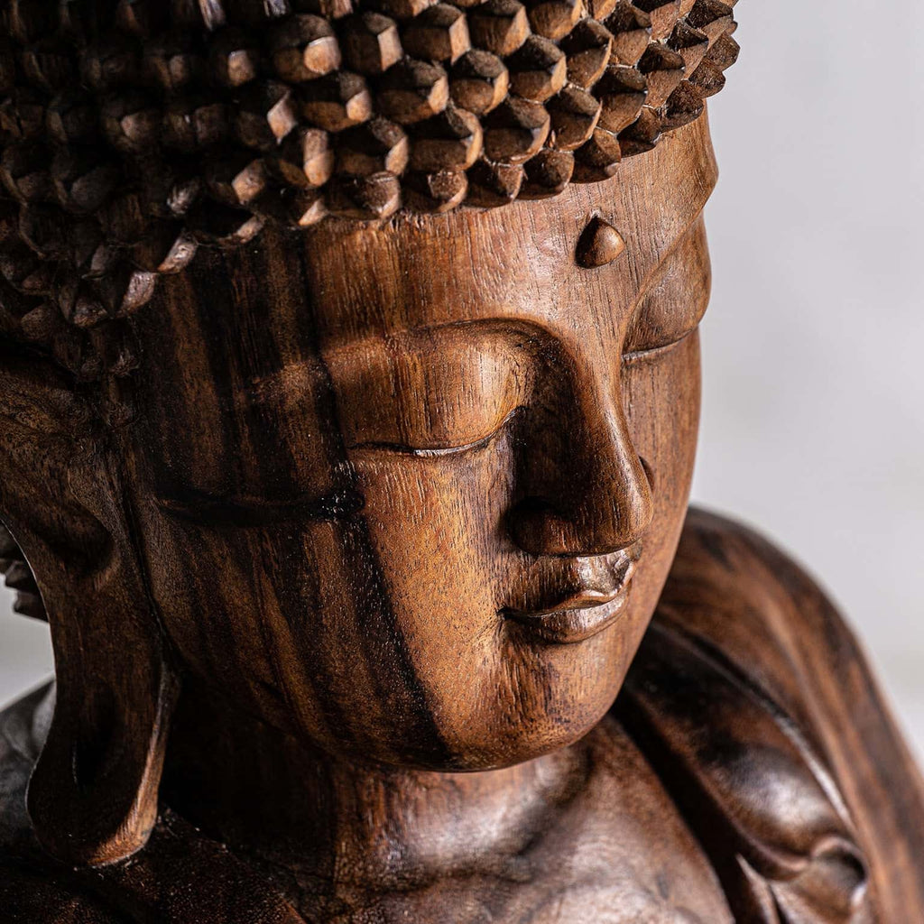 Skulptur Buddha aus Teakholz - Maison Oudh