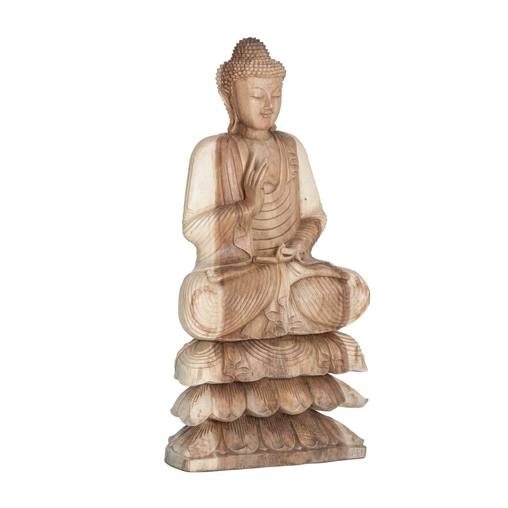 Skulptur Buddha aus Teakholz - Maison Oudh