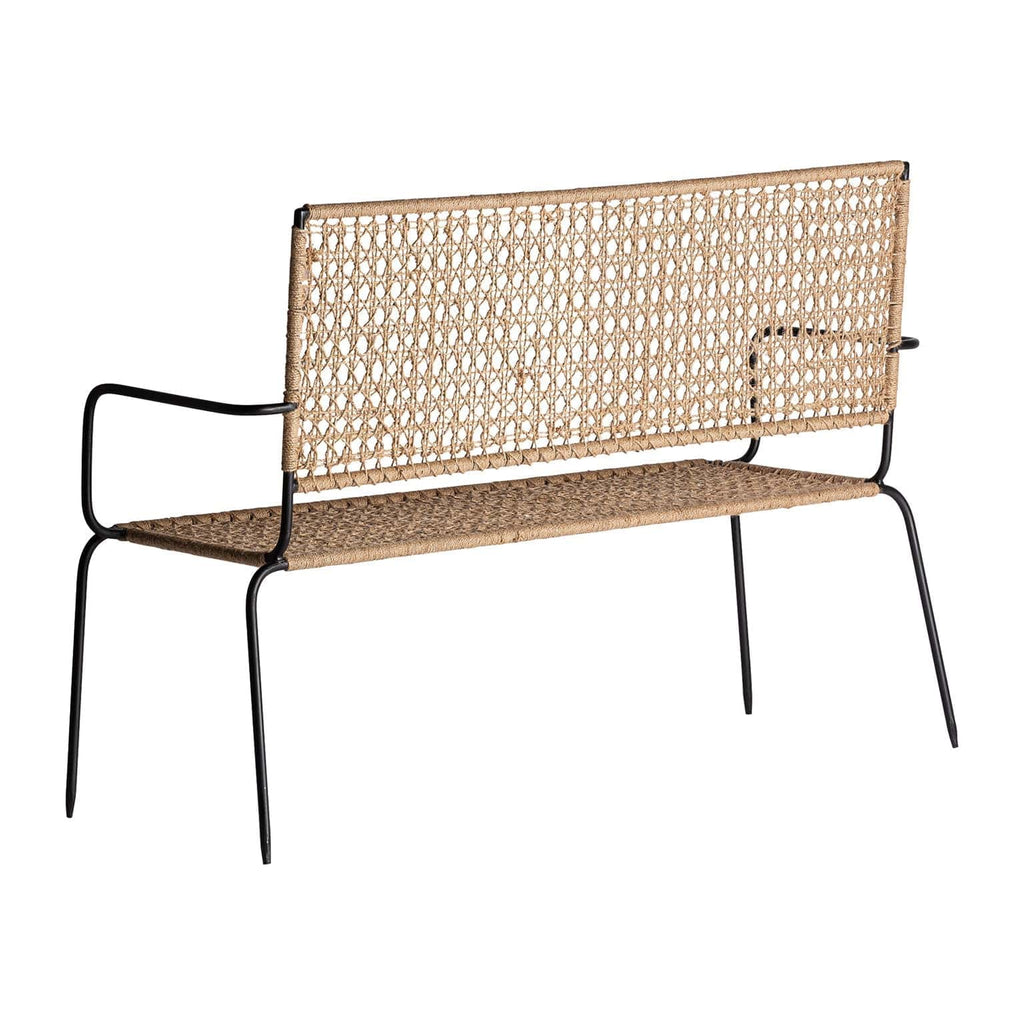 Sofa aus Jute in einem schwarzen Gestell aus Eisen - Maison Oudh