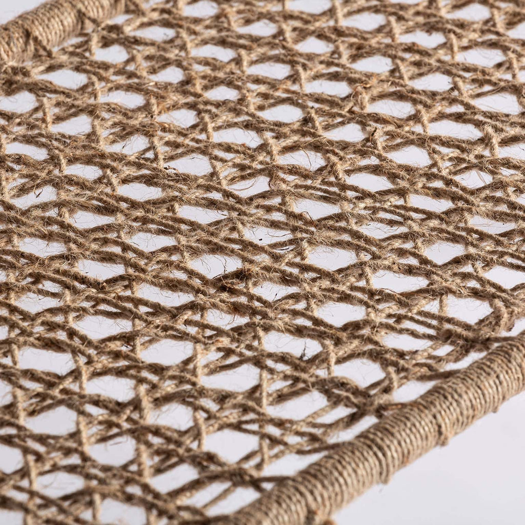 Sofa aus Jute in einem schwarzen Gestell aus Eisen - Maison Oudh