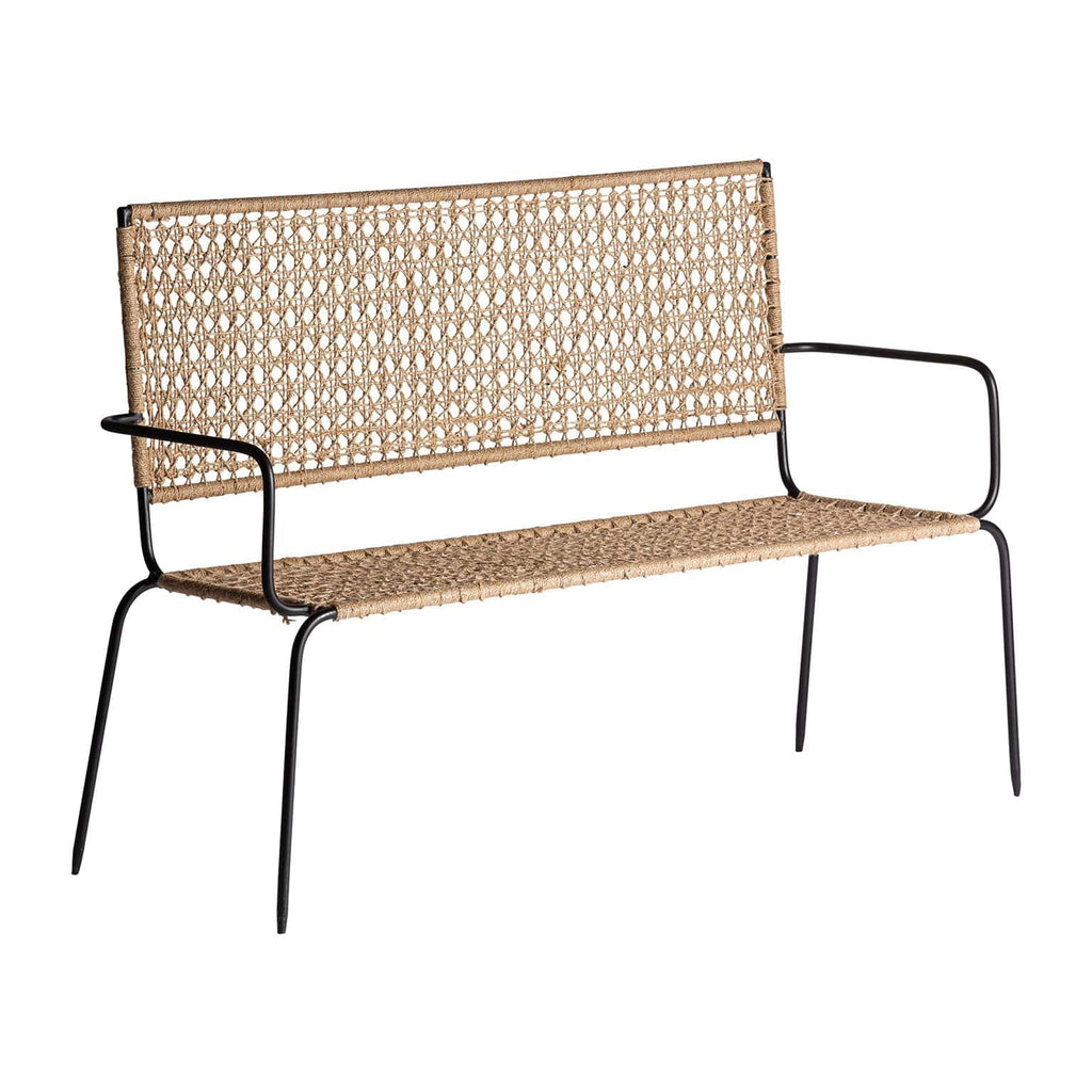 Sofa aus Jute in einem schwarzen Gestell aus Eisen - Maison Oudh