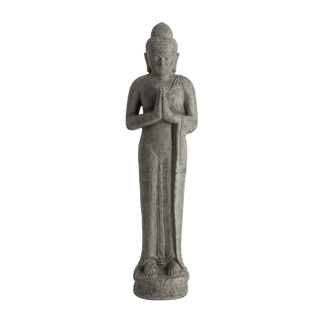Stehende Skulptur Buddha aus Stein - Maison Oudh