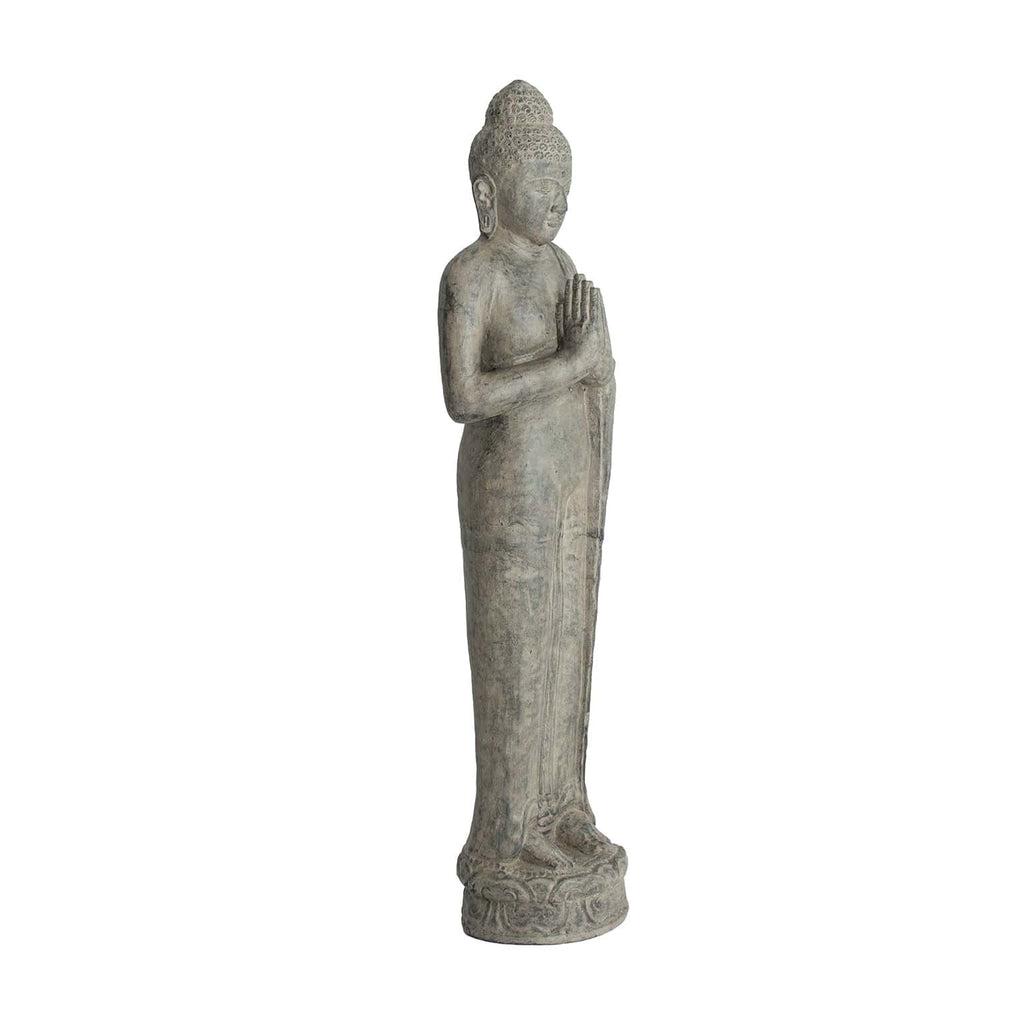 Stehende Skulptur Buddha aus Stein - Maison Oudh