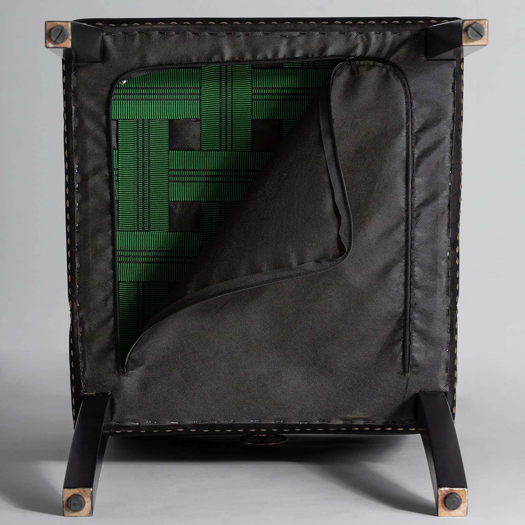 Stühle im 2er Set aus Kiefernholz und schwarzem Samt im Art-Deco-Design - Maison Oudh