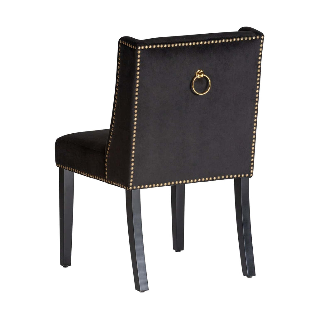 Stühle im 2er Set aus Kiefernholz und schwarzem Samt im Art-Deco-Design - Maison Oudh