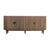 Viertüriges Sideboard aus Mangoholz kombiniert mit weissem Marmor