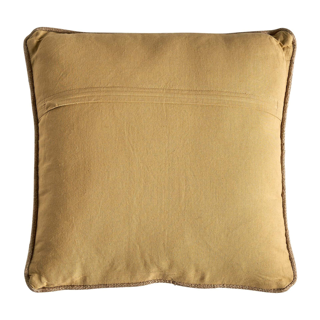 Vintage Eleganz: Quadratisches Kelim Kissen aus Jute - Maison Oudh