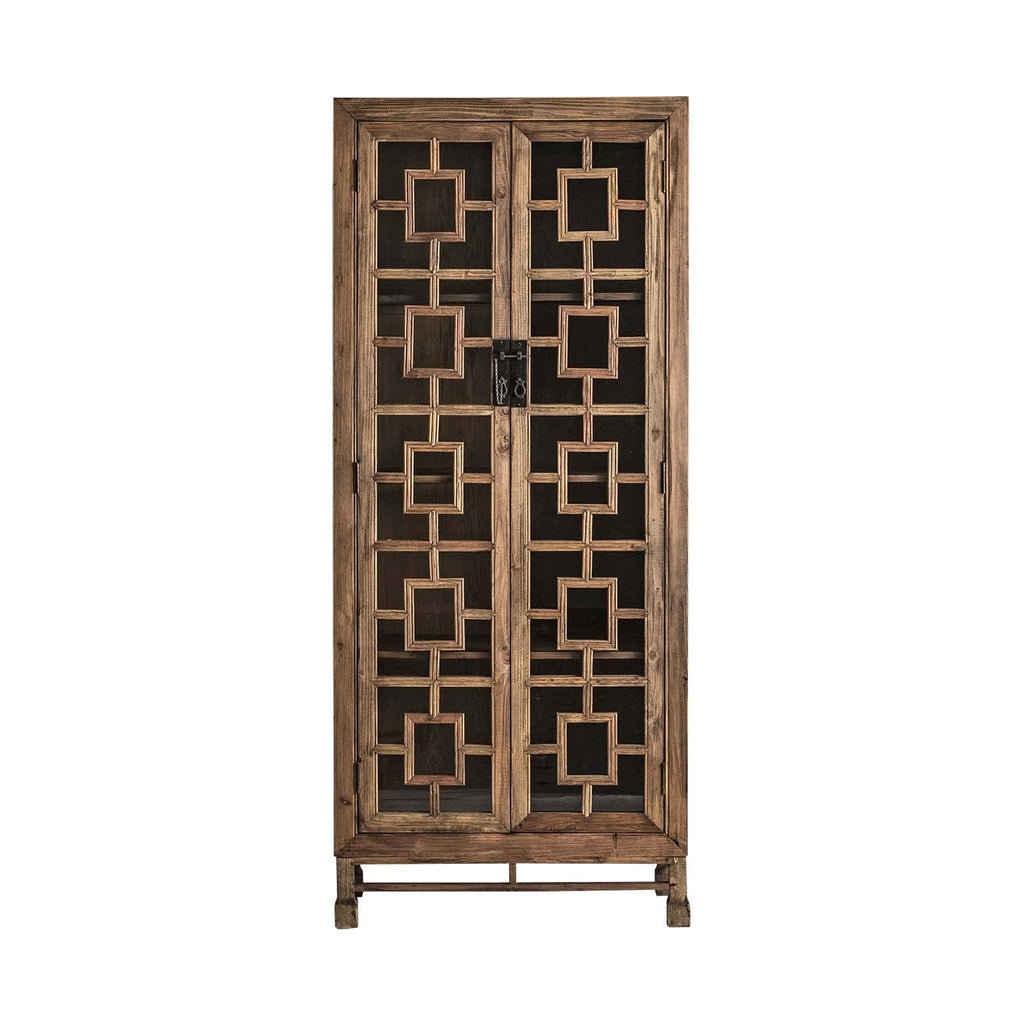 Vitrine aus recyceltem Kiefernholz - Maison Oudh