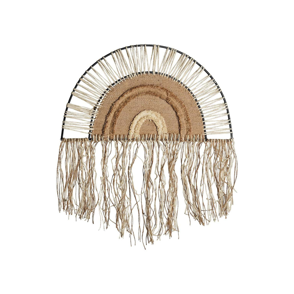 Beige Vintage Wanddeko aus Jute und Naturfaser - Maison Oudh
