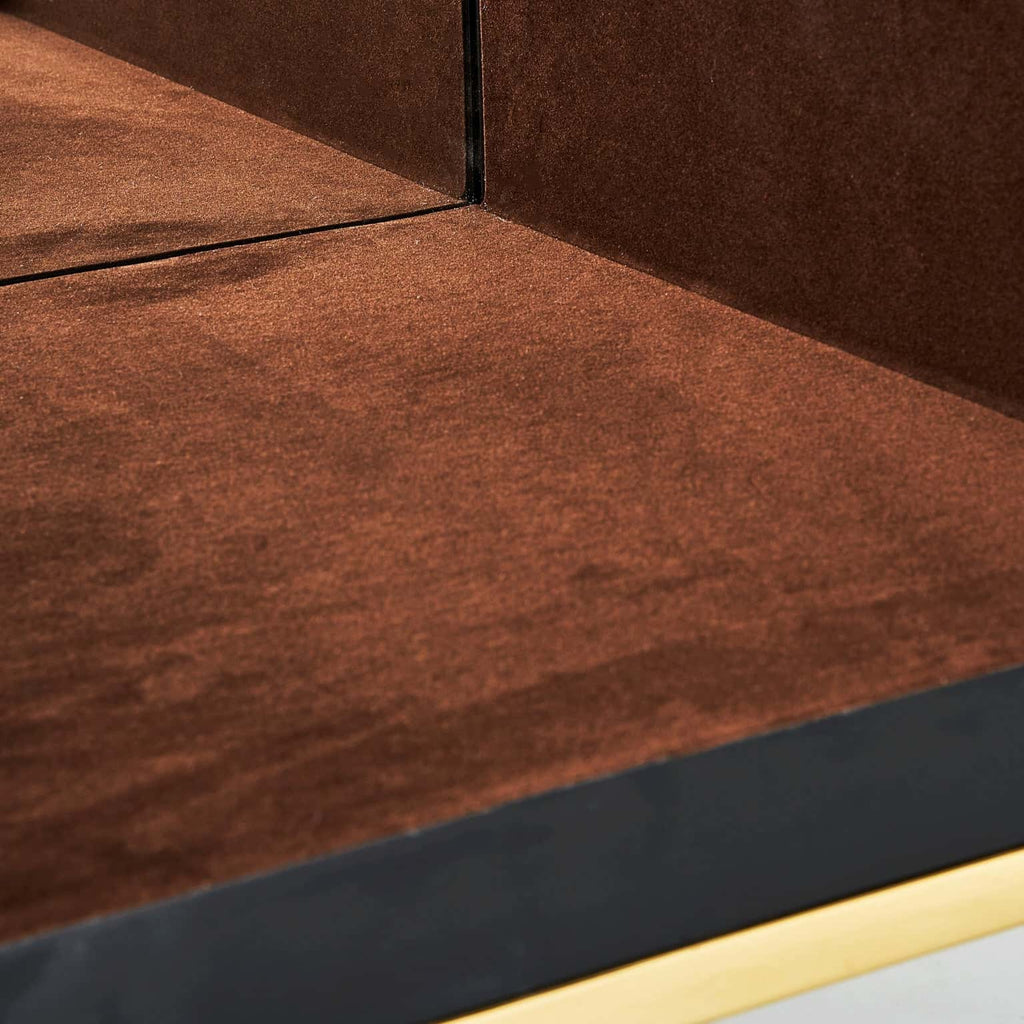 Zweitüriger Art Deco Hochschrank mit geometrischen Mustern - Maison Oudh